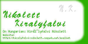 nikolett kiralyfalvi business card